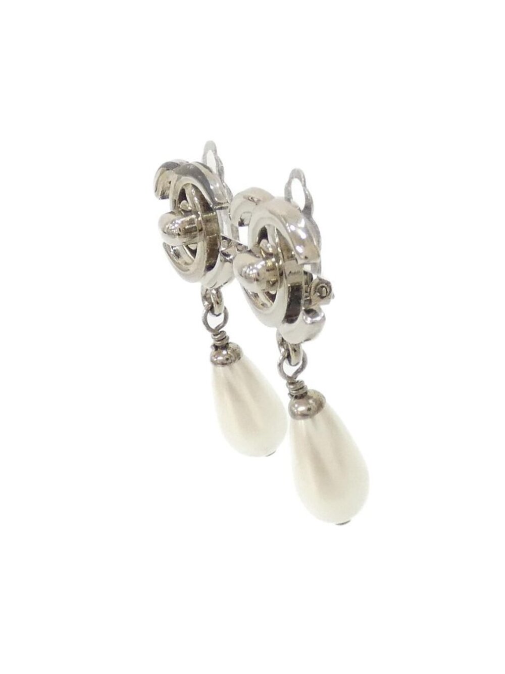 Chanel Vintage Earrings Silver - Picture 2 of 5